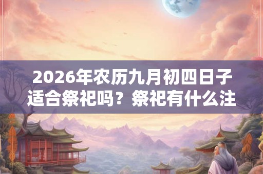 2026年农历九月初四日子适合祭祀吗？祭祀有什么注意事项？