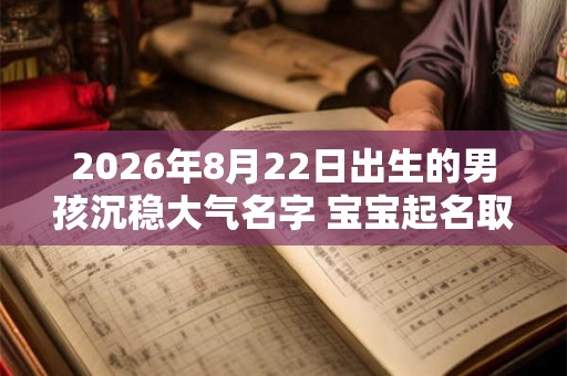 2026年8月22日出生的男孩沉稳大气名字 宝宝起名取名用字大全