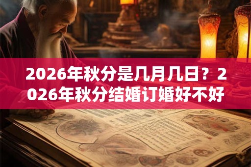 2026年秋分是几月几日？2026年秋分结婚订婚好不好？