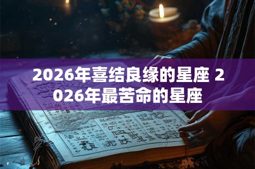 2026年喜结良缘的星座 2026年最苦命的星座