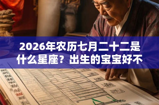 2026年农历七月二十二是什么星座？出生的宝宝好不好？