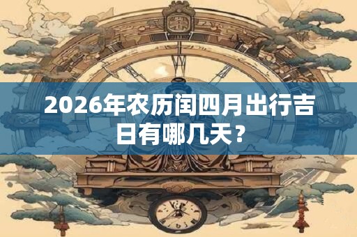 2026年农历闰四月出行吉日有哪几天？