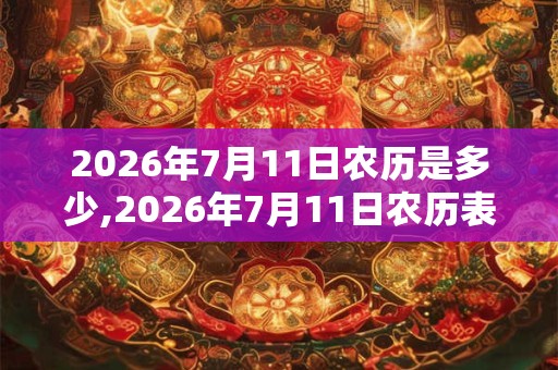 2026年7月11日农历是多少,2026年7月11日农历表 2026年7月11日农历是多少,2026年7月11日农历表