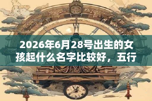 2026年6月28号出生的女孩起什么名字比较好,五行属什么 2026年6月28号出生的女孩起什么名字比较好,五行属什么