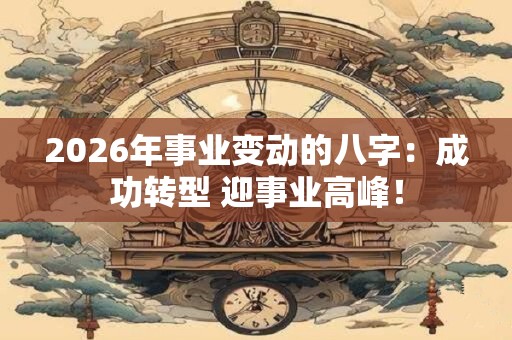 2026年事业变动的八字：成功转型 迎事业高峰！