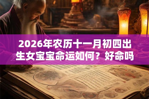 2026年农历十一月初四出生女宝宝命运如何？好命吗？
