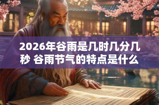 2026年谷雨是几时几分几秒 谷雨节气的特点是什么