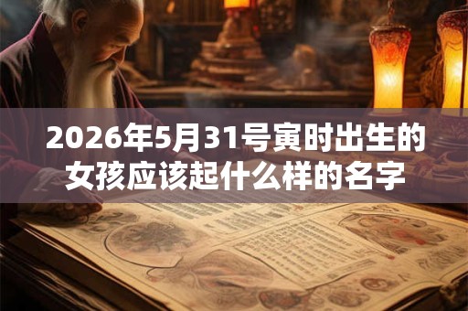 2026年5月31号寅时出生的女孩应该起什么样的名字