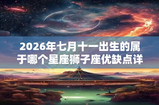 2026年七月十一出生的属于哪个星座狮子座优缺点详解