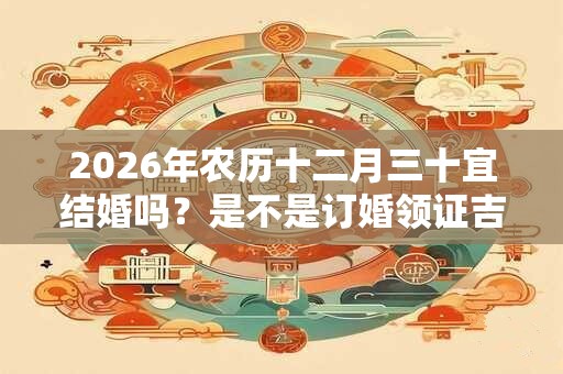 2026年农历十二月三十宜结婚吗？是不是订婚领证吉日？
