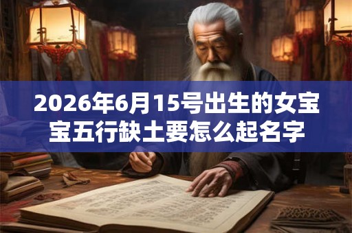 2026年6月15号出生的女宝宝五行缺土要怎么起名字 2026年6月15号出生的女宝宝五行缺土要怎么起名字