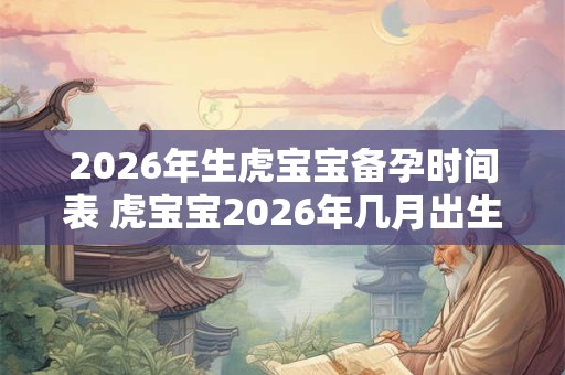 2026年生虎宝宝备孕时间表 虎宝宝2026年几月出生最好 2026年生虎宝宝备孕时间表 虎宝宝2026年几月出生最好