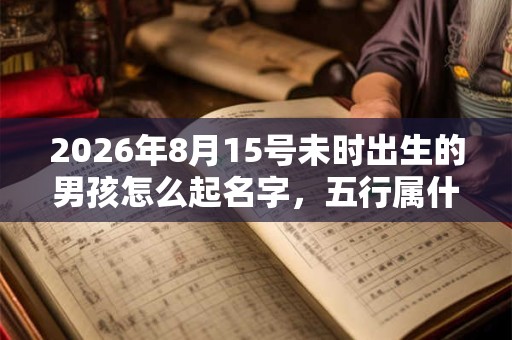 2026年8月15号未时出生的男孩怎么起名字,五行属什么 2026年8月15号未时出生的男孩怎么起名字,五行属什么