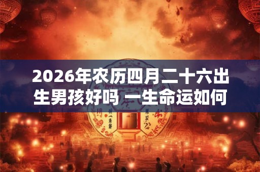 2026年农历四月二十六出生男孩好吗 一生命运如何 2026年农历四月二十六出生男孩好吗 一生命运如何