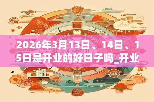 2026年3月13日、14日、15日是开业的好日子吗_开业可以吗 2026年3月13日、14日、15日是开业的好日子吗_开业可以吗