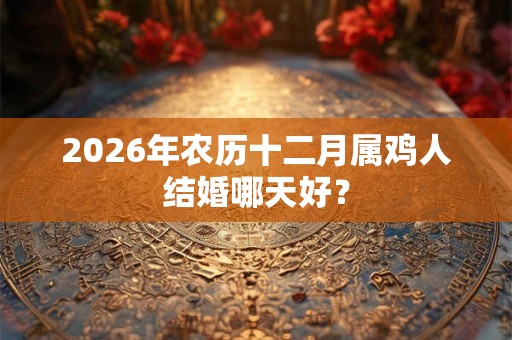 2026年农历十二月属鸡人结婚哪天好? 2026年农历十二月属鸡人结婚哪天好?