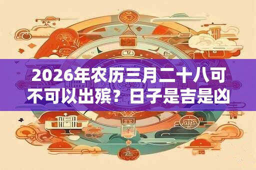2026年农历三月二十八可不可以出殡?日子是吉是凶? 2026年农历三月二十八可不可以出殡?日子是吉是凶?