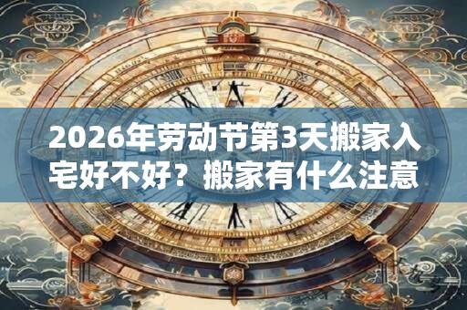 2026年劳动节第3天搬家入宅好不好？搬家有什么注意事项？