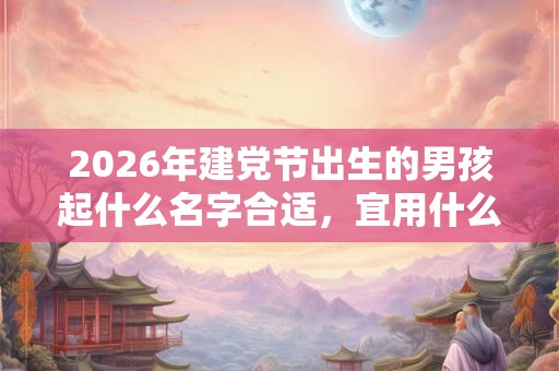 2026年建党节出生的男孩起什么名字合适,宜用什么字 2026年建党节出生的男孩起什么名字合适,宜用什么字