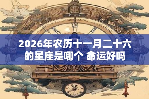 2026年农历十一月二十六的星座是哪个 命运好吗 2026年农历十一月二十六的星座是哪个 命运好吗