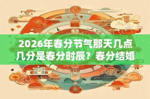 2026年春分节气那天几点几分是春分时辰?春分结婚好不好? 2026年春分节气那天几点几分是春分时辰?春分结婚好不好?