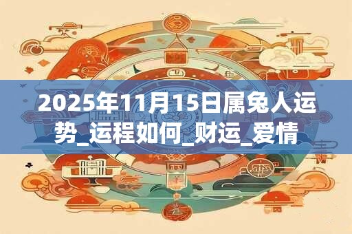 2025年11月15日属兔人运势_运程如何_财运_爱情 2025年11月15日属兔人运势_运程如何_财运_爱情