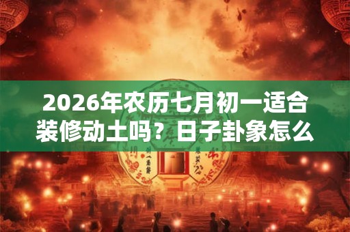 2026年农历七月初一适合装修动土吗?日子卦象怎么样? 2026年农历七月初一适合装修动土吗?日子卦象怎么样?