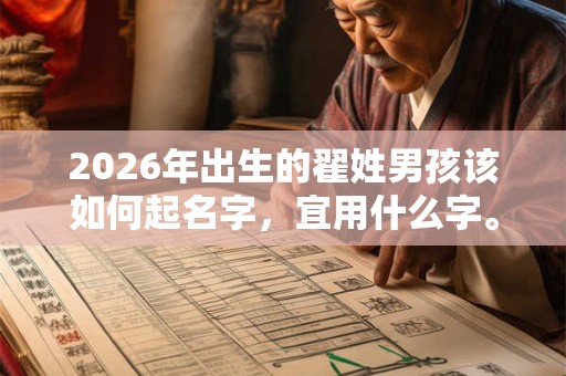 2026年出生的翟姓男孩该如何起名字，宜用什么字。