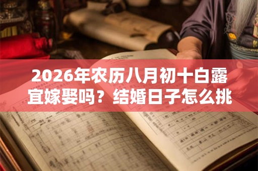 2026年农历八月初十白露宜嫁娶吗？结婚日子怎么挑？