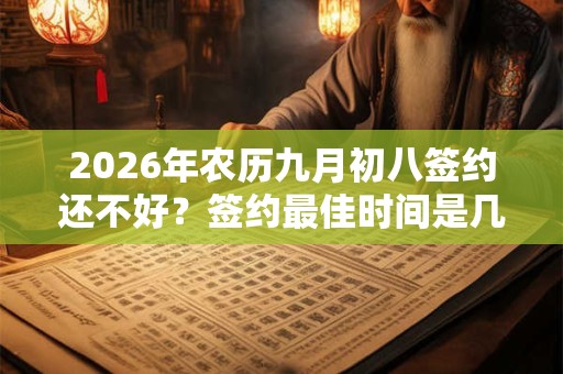 2026年农历九月初八签约还不好?签约最佳时间是几点钟? 2026年农历九月初八签约还不好?签约最佳时间是几点钟?