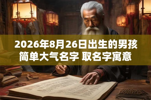 2026年8月26日出生的男孩简单大气名字 取名字寓意很好的汉字 2026年8月26日出生的男孩简单大气名字 取名字寓意很好的汉字
