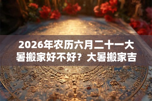 2026年农历六月二十一大暑搬家好不好？大暑搬家吉时一览表！