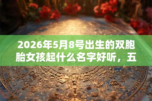 2026年5月8号出生的双胞胎女孩起什么名字好听，五行属什么？