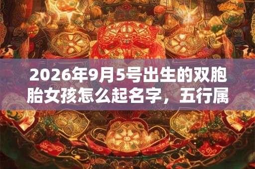 2026年9月5号出生的双胞胎女孩怎么起名字，五行属什么？