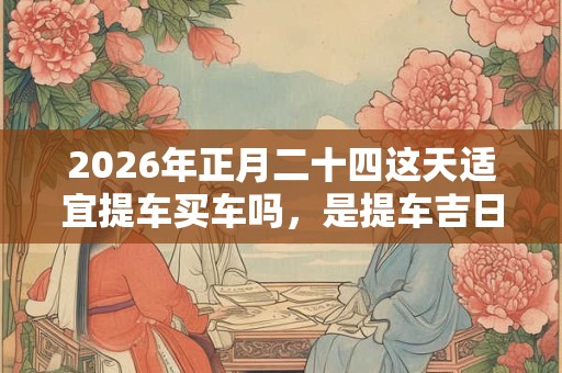 2026年正月二十四这天适宜提车买车吗，是提车吉日吗？