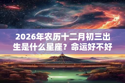 2026年农历十二月初三出生是什么星座？命运好不好？