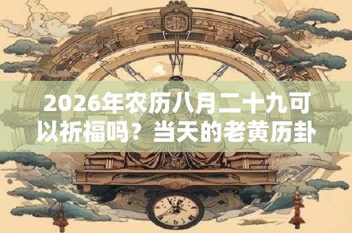 2026年农历八月二十九可以祈福吗？当天的老黄历卦象好吗？