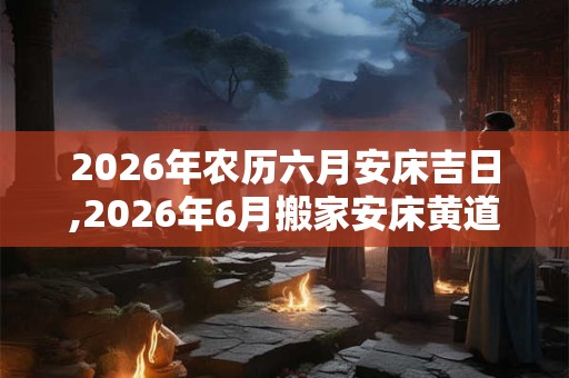 2026年农历六月安床吉日,2026年6月搬家安床黄道吉日