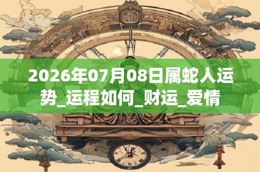 2026年07月08日属蛇人运势_运程如何_财运_爱情