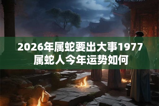 2026年属蛇要出大事1977 属蛇人今年运势如何