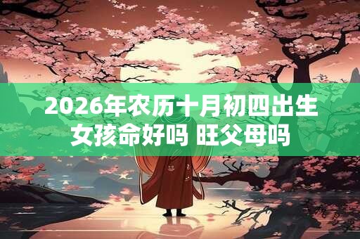 2026年农历十月初四出生女孩命好吗 旺父母吗
