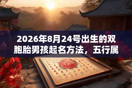 2026年8月24号出生的双胞胎男孩起名方法，五行属什么
