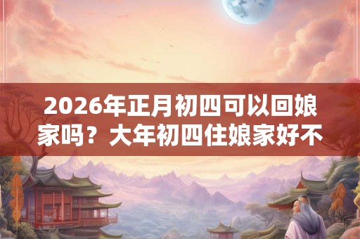 2026年正月初四可以回娘家吗?大年初四住娘家好不好? 2026年正月初四可以回娘家吗?大年初四住娘家好不好?