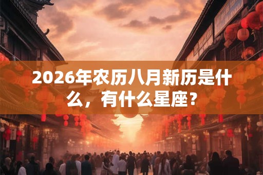 2026年农历八月新历是什么，有什么星座？