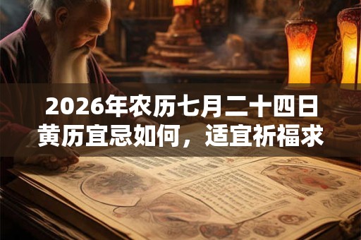 2026年农历七月二十四日黄历宜忌如何，适宜祈福求财吗？