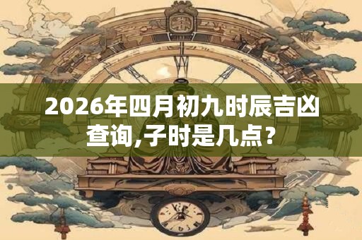2026年四月初九时辰吉凶查询,子时是几点？