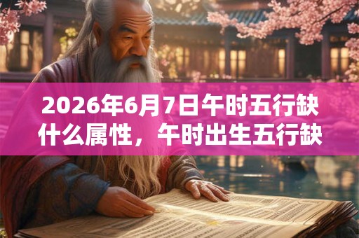 2026年6月7日午时五行缺什么属性，午时出生五行缺什么