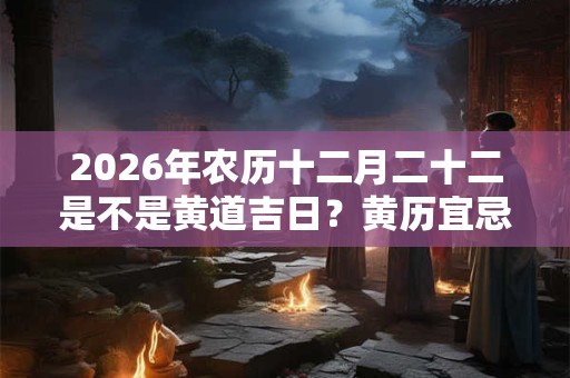 2026年农历十二月二十二是不是黄道吉日？黄历宜忌查询！
