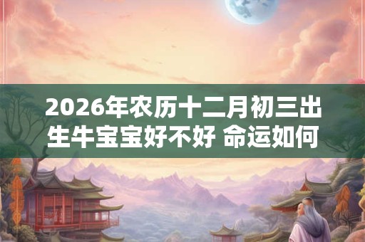 2026年农历十二月初三出生牛宝宝好不好 命运如何 2026年农历十二月初三出生牛宝宝好不好 命运如何