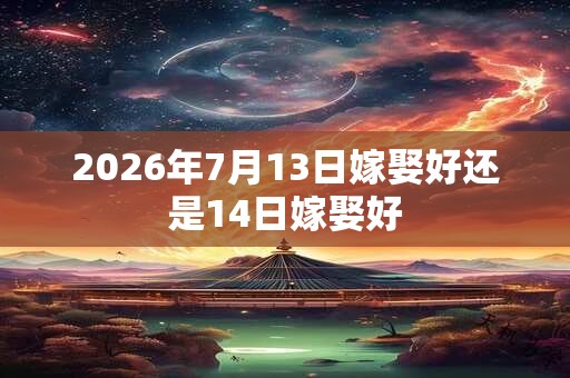 2026年7月13日嫁娶好还是14日嫁娶好